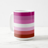 Lesbian Pride Flag Koffiemok (Voorkant links)