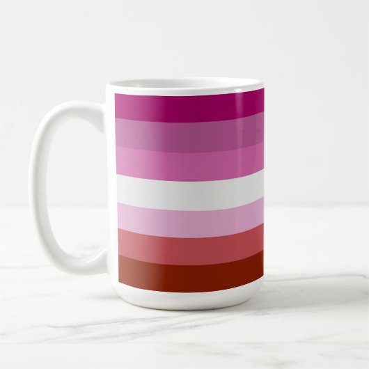 Lesbian Pride Flag Koffiemok (Links)