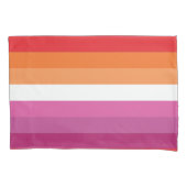 Lesbian Pride Flag Kussensloop (Voorkant-Links)