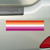 Lesbian Pride Flag LGBTQ Bumpersticker (Op auto)