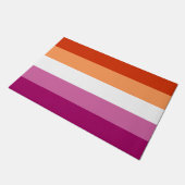 Lesbian Pride Flag LGBTQ Deurmat (Schuin)