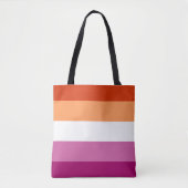 Lesbian Pride Flag LGBTQ Draagtas (Voorkant)