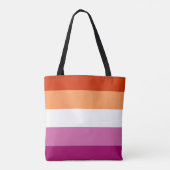 Lesbian Pride Flag LGBTQ Draagtas (Achterkant)