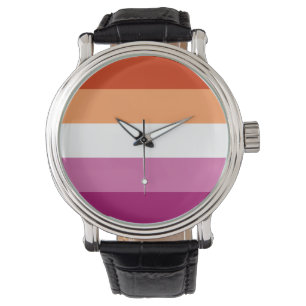 Lesbian Pride Flag LGBTQ Horloge