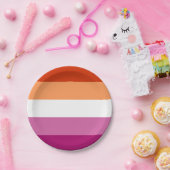 Lesbian Pride Flag LGBTQ Papieren Bordje (Feest)