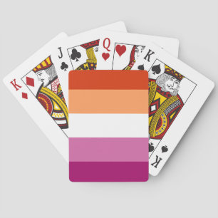 Lesbian Pride Flag LGBTQ Pokerkaarten