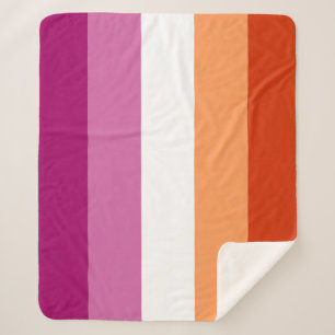 Lesbian Pride Flag LGBTQ Sherpa Deken