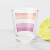 Lesbian Pride Flag LGBTQ Shot Glas (Achterkant)