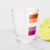 Lesbian Pride Flag LGBTQ Shot Glas (Links)