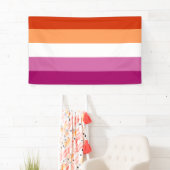 Lesbian Pride Flag LGBTQ Spandoek (Insitu)