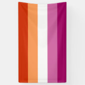 Lesbian Pride Flag LGBTQ Spandoek (Verticaal)