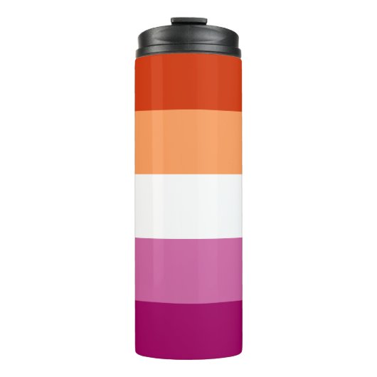 Lesbian Pride Flag LGBTQ Thermosbeker (Voorkant)