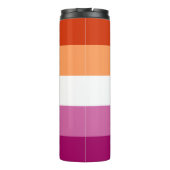 Lesbian Pride Flag LGBTQ Thermosbeker (Achterkant)