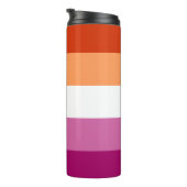 Lesbian Pride Flag LGBTQ Thermosbeker (Geroteerd rechts)