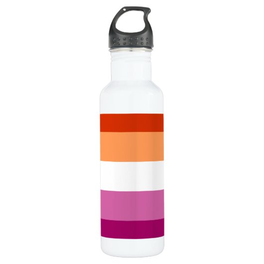 Lesbian Pride Flag LGBTQ Waterfles (Voorkant)