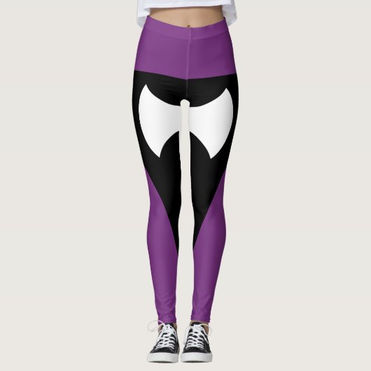 Lesbian Pride Flag Paars Ax Leggings (Voorkant)