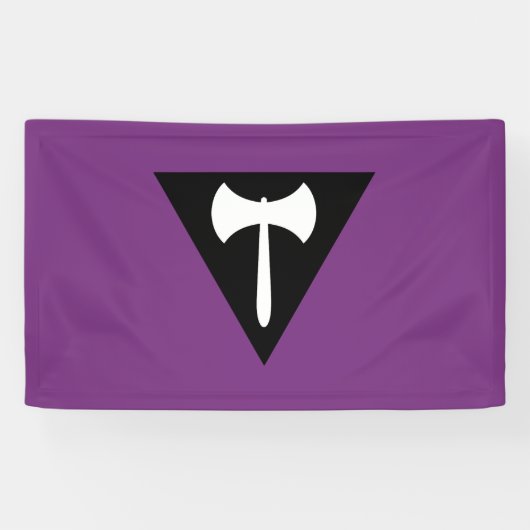 Lesbian Pride Flag Paars Ax Spandoek (Horizontaal)