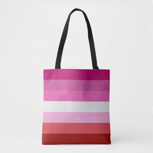 Lesbian Pride Flag Pink, White, Red Stripes Draagtas (Voorkant)