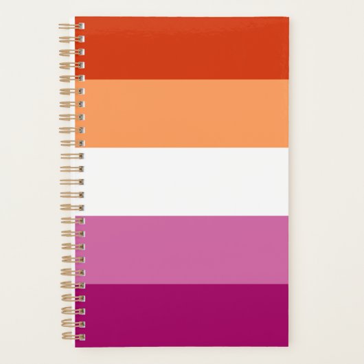 Lesbian Pride Flag Planner (Voorkant)