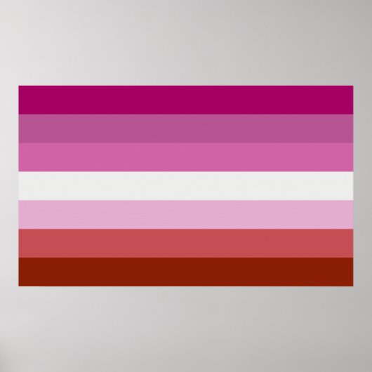Lesbian Pride Flag Poster (Voorkant)