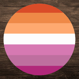 Lesbian Pride Flag Ronde Sticker