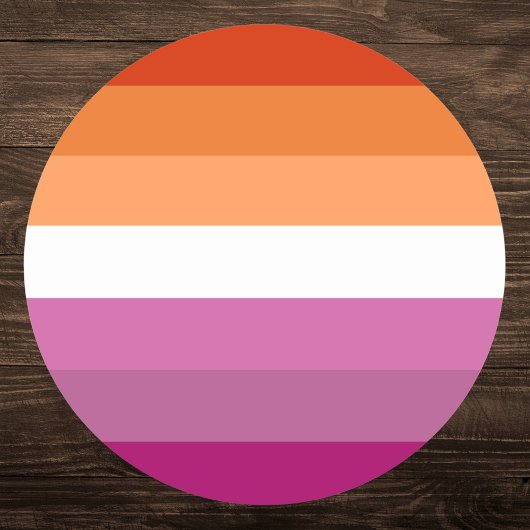 Lesbian Pride Flag Ronde Sticker