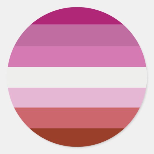 Lesbian Pride Flag Ronde Sticker (Voorkant)