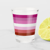 Lesbian Pride Flag Shot Glas (Voorkant)
