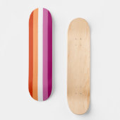 Lesbian Pride Flag Skateboard (Voorkant)
