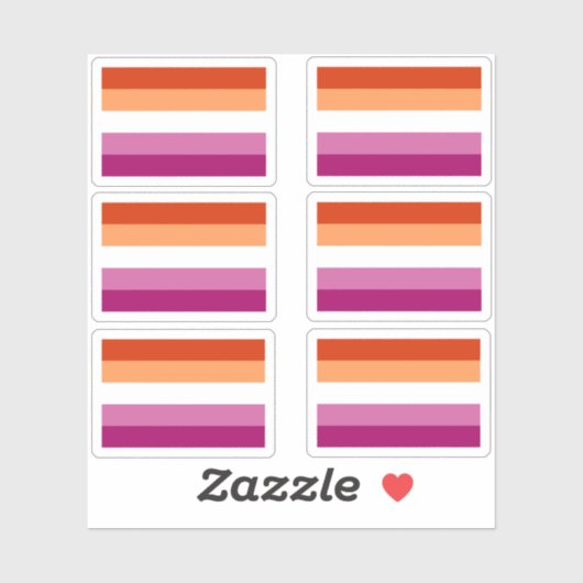 Lesbian Pride Flag Sticker Pack (Vel)