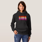 Lesbian Pride Flag (Sunset) Hoodie (Voorkant volledig)