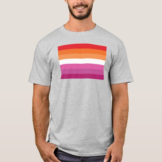 Lesbian Pride Flag (Sunset) T-shirt (Voorkant)