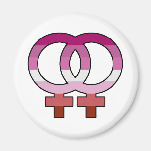 Lesbian Pride Flag Venus Symbol Magnet Magneet