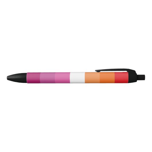 Lesbian Pride Flag Zwarte Inkt Pen (Bovenkant)