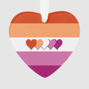 Lesbian pride hartdesign ornament