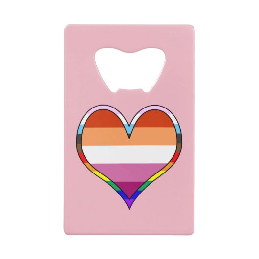 Lesbian Pride Heart Carte de crédit Ouverture de b (Devant)