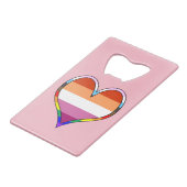 Lesbian Pride Heart Carte de crédit Ouverture de b (Dos Angle)