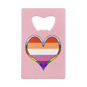 Lesbian Pride Heart Carte de crédit Ouverture de b (Dos)