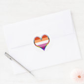 Lesbian Pride Heart Classic Round Sticker (Envelop)