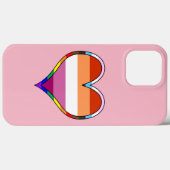 Lesbian Pride Heart Coque-Mate coque iphone (Verso (horizontal))