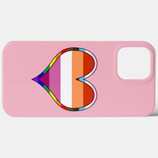 Lesbian Pride Heart Coque-Mate coque iphone (Verso (horizontal))