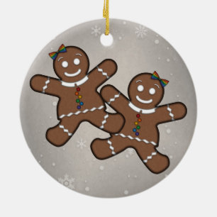 Lesbian Pride Kerstmis Gingerbrood Women Couple Keramisch Ornament