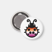 Lesbian Pride Ladybug Magnet (Recto/Verso)