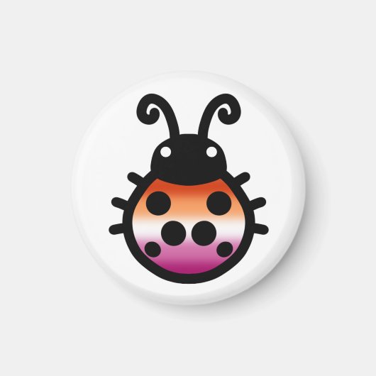 Lesbian Pride Ladybug Magnet (Devant)