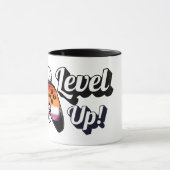 Lesbian Pride Level Up Tiger Paw Controller Mug Mok (Midden)