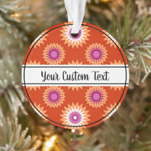 Lesbian pride oranje flower ornament