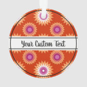 Lesbian pride oranje flower ornament (achterkant)