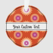 Lesbian pride oranje flower ornament (voorkant)