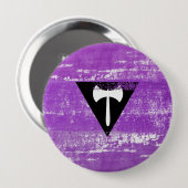 Lesbian Pride Paint (Labrys) Ronde Button 4,0 Cm (Voorkant /achterkant)