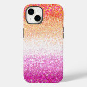 Lesbian Pride Pink Glitter Gradient Sparkle Case-Mate iPhone Case (Achterkant)
